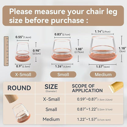 24PCS Upgraded Silicone Chair Leg Floor Protectors - Image 3