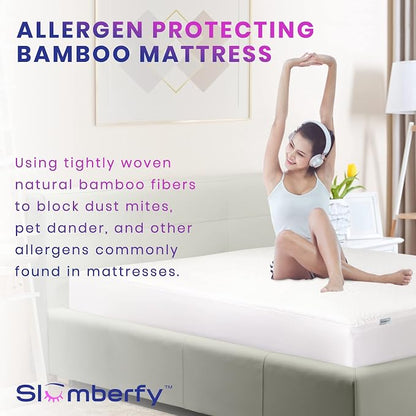 Waterproof Mattress Protector by Slumberfy | Hypoallergenic Viscose Made from - Image 2