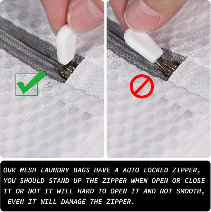 3Pcs Durable Honeycomb Mesh Laundry Bags - Image 4