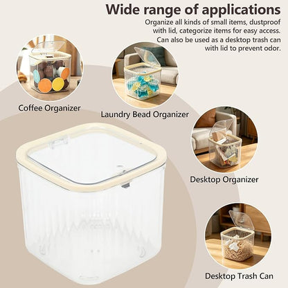 Coffee Pod Holder with Press-Top Lid, Space Saving - Image 5