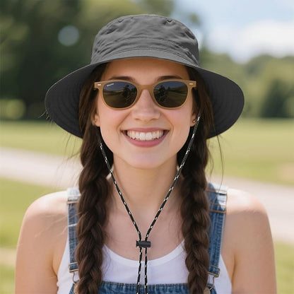 Durio Waterproof Bucket Hats for Woman UPF 50+ Sun Hat UV Protection Packable Rain Hats for Women Lightweight Hiking Hat