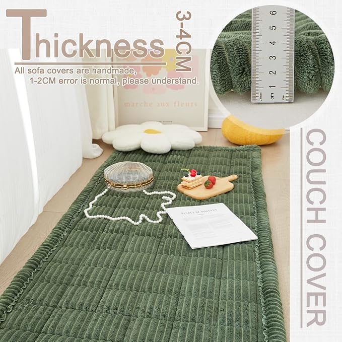 Couch Cover for Dogs Washable, Fuzzy Pet Couch Covers for 3 Cushion Sofa Pet - Image 3