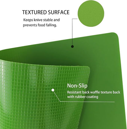 ZVP Plastic Cutting Board for Kitchen Set of 5, Flexible Cutting Mats - Image 3