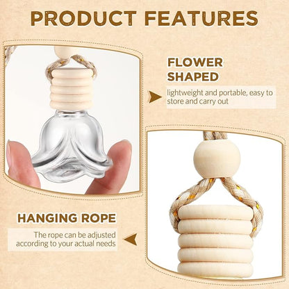 BBTO 50 Pcs Hanging Car Air Freshener Car Diffuser Bottles Empty Glass Perfume - Image 3