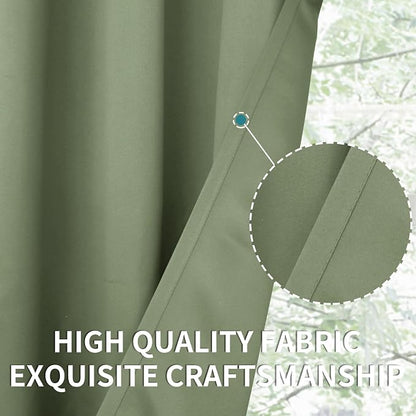 BGment Olive Green Blackout Curtains 84 Inches Length 2 Panels - Image 6