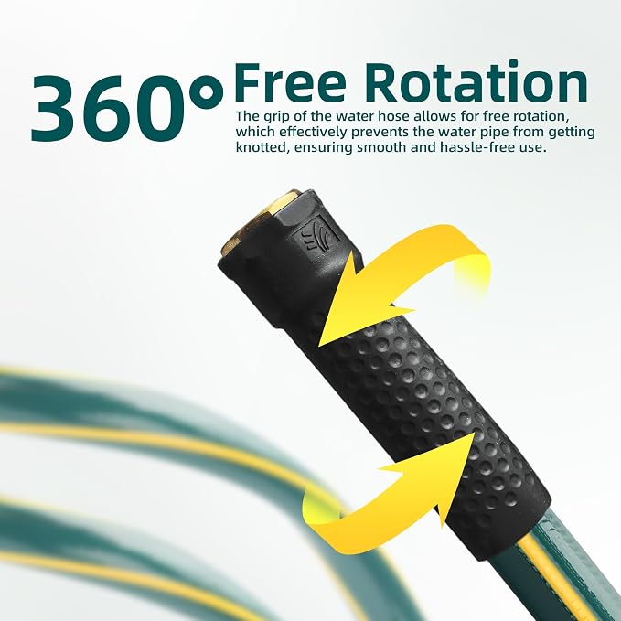 Solution4Patio Homes Green Garden Hose 3/4 in. x 25 ft. -Kink Free, No Leaking - Image 3