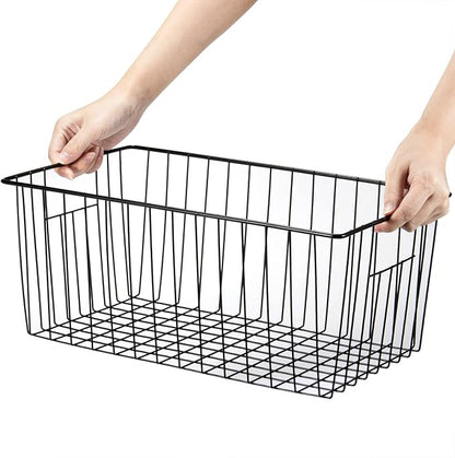 16inch Freezer Wire Storage Organizer Baskets, Household Refrigerator Bin - Image 4