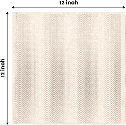 Artoid Mode 100% Cotton Beige Waffle Weave Kitchen Dish Cloths, 12x12 Inch - Image 6