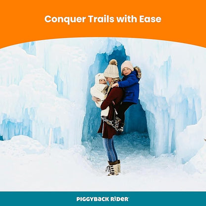 Piggyback Scout Standing Toddler Carrier Backpack - 2-Piece Bundle for Hiking & Travel with Secure Child Safety Harness Included - for Ages 2-4 (Under 50 lbs) - No Accessories Included