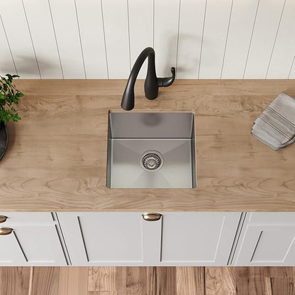 Kraus Kitchen Sink - Kraus Standart Pro 17-Inch Undermount Single Bowl, 16 Gauge Stainless Steel Kitchen Sinks, KHU101-17