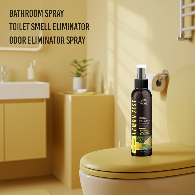 Non-Toxic Odor Eliminator, Natural Citrus Lemon Zest Air Freshener Spray - Image 9