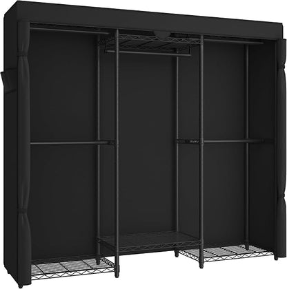 SONGMICS Heavy-Duty Clothes Rack, Garment Rack, Portable Closet, 68.7-Inch Wide - Image 7