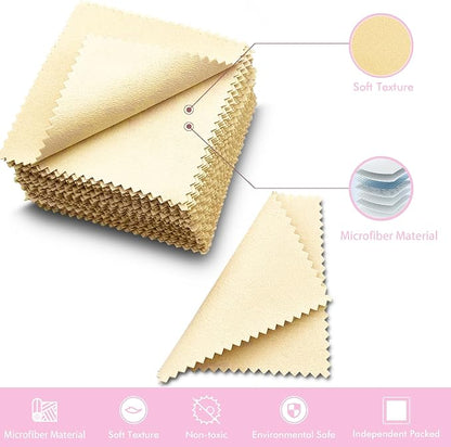 XIAOXINGYUN 120 PCS Jewelry Cleaning Cloth Jewelry Polishing Cloths - Image 3