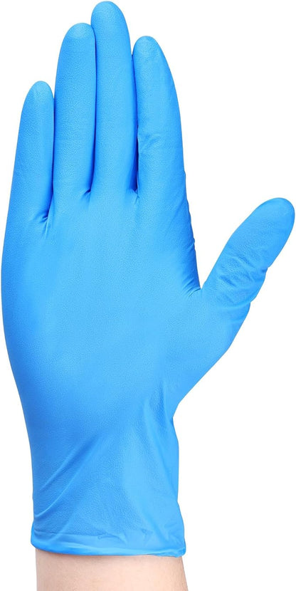 TitanFlex Heavy-Duty Blue Nitrile Gloves, Fully Textured, Mechanic Disposable - Image 3