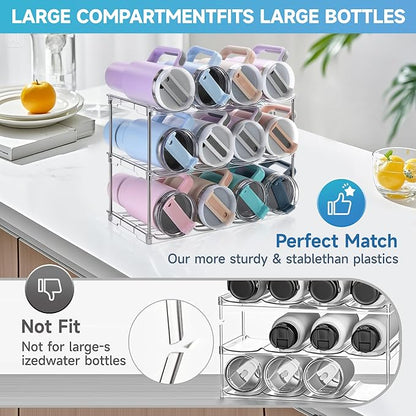 Larger Water Bottle Organizer for Stanley 40 oz Tumbler, Stackable Water Bottle - Image 4