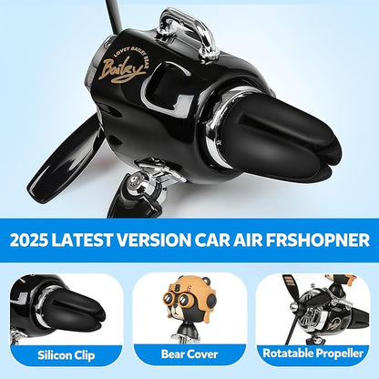 Bear Pilot Car Fresheners Vent Clip Cute Teddy New Car Scent Automotive Air - Image 4
