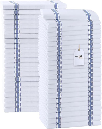 Dish Towels Set Size 15x25 Inch, 100% Cotton Soft & Absorbent Linen Kitchen by Avalon+Kitchen