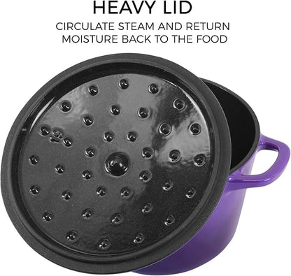 Flavehc Dutch Oven Pot with Lid 2.8 qt Cast Iron Dutch Oven - Image 3