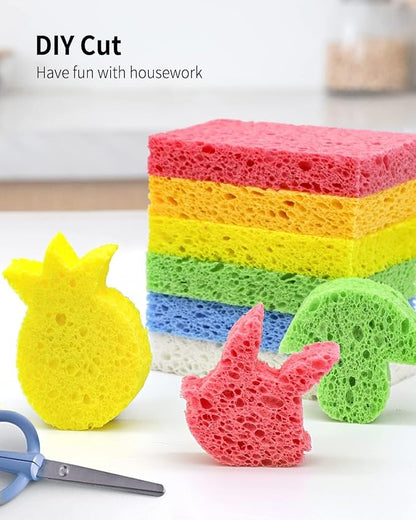 Kitchen Sponges, Heavy Duty Scrub Kitchen Sponge, Clean Tough Messes Without - Image 4