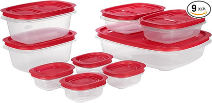 Rubbermaid EasyStore Large Containers, 18-Piece Set, Food Storage Containers by Rubbermaid