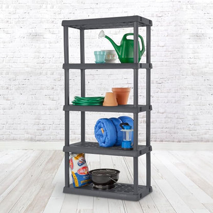 Sterilite 5 Shelf Unit, Heavy-Duty Shelving Storage Rack - Image 8