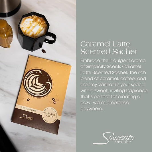 Floral Simplicity Caramel Latte Scented Sachets Pack of 6, Fall & Winter - Image 2