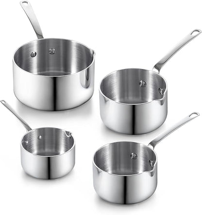 Cooks Standard Stainless Steel Butter Warmer Pot Set, 0.15/0.29/0.46/0.68 QT by CooksStandard