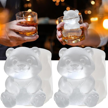 3D Panda Ice Cube Silicone Molds Tray by SIUPER