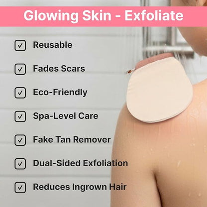 – Vegan Silk Exfoliating Glove for Face, and Hands | Natural Body Scrubber for - Image 6