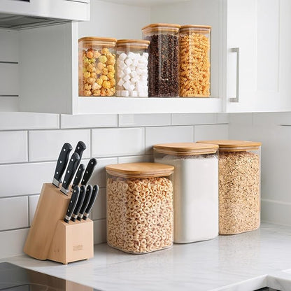 ComSaf 1.2 Gallon Wide Mouth Flour Sugar Storage Containers 2 Pcs, 4.6 Qt Glass - Image 6