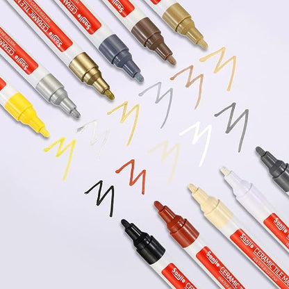 PATIKIL Grout Pen, 4 Pack Dark Brown Tile Marker Waterproof Grout Sealer Pen - Image 6