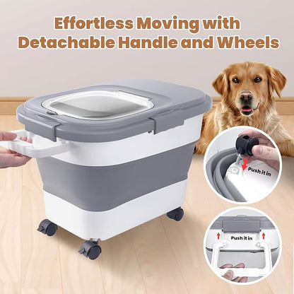 15-23 Lbs Airtight Dog Food Storage Container, Collapsible Dog Food Container - Image 6