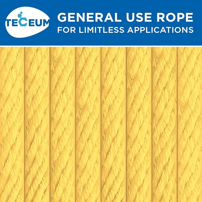 TECEUM Cotton Rope 3/16” – 100 FT – Strong All-Purpose Braided Rope – Natural - Image 9