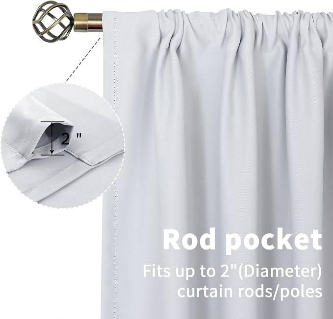 BGment Room Darkening Curtains 40 Inches Length - Image 5