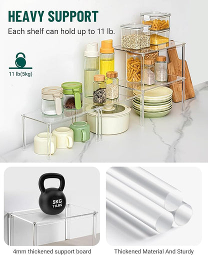 Bobomoment Acrylic Cabinet Organizer, Spice Rack Organizer - Image 3