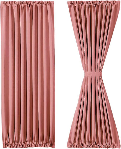 DWCN French Door Curtains – Rod Pocket Thermal Blackout Curtain - Image 7