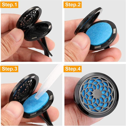 2 Pieces 316L Car Aromatherapy Oil Diffuser Air Freshener - Image 4