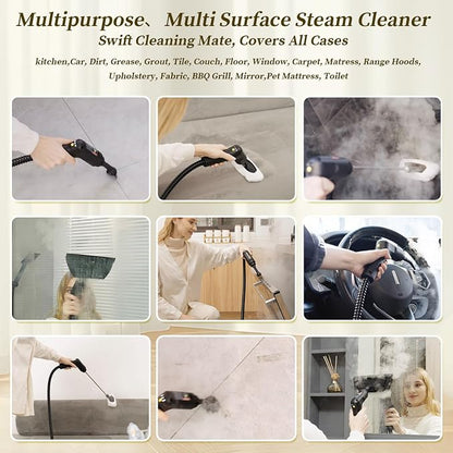 Steam Cleaner, 15s Heat-Up, 1.6L Tank, 3-Level Adjustable Handle, 2500W Steamer - Image 8
