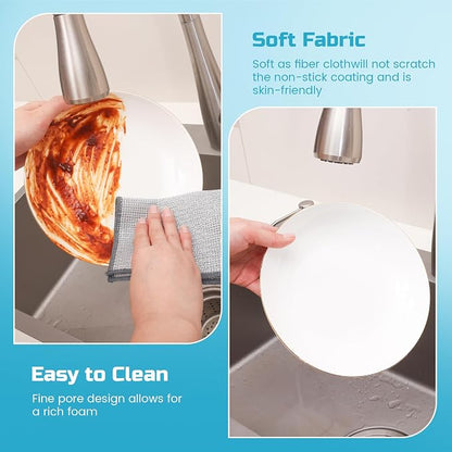 Forggon12 Pcs New Upgrade 3-Layer Metal Dish Cloth, No Scratches and No Odor - Image 4