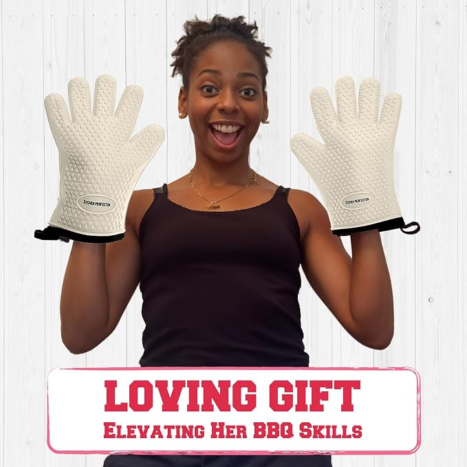 KITCHEN PERFECTION S Silicone Smoker Oven Gloves - Image 8