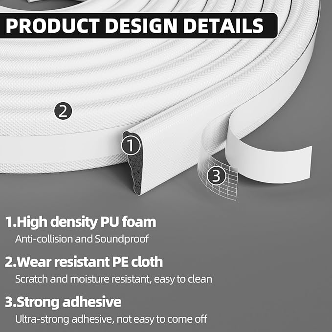 2Pcs×196" Wedge Weather Stripping Door Seal Strip - Image 3