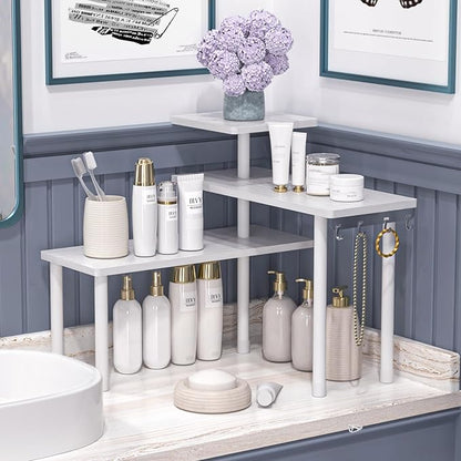 JayRex Bathroom Organizer Countertop Corner Shelf, 3 Tier Moveable Organizer - Image 4
