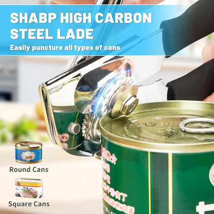 Commercial Can Opener, Stainless Steel Heavy Duty Hand Crank Manual Can Openers - Image 4