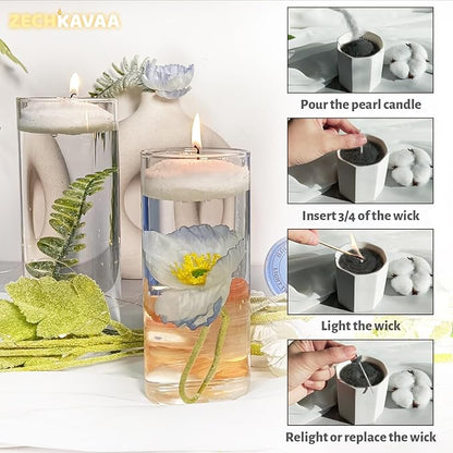 Unscented Black Pearled Candle 18oz Luxury Sand Candle Granulated Wax - Image 6