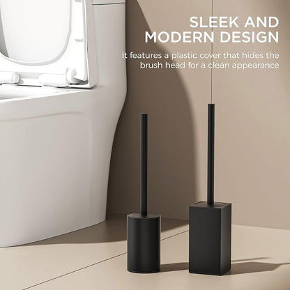 FORIOUS Toilet Brush and Holder Set, 304 Stainless Steel Heavy Duty Base and - Image 5