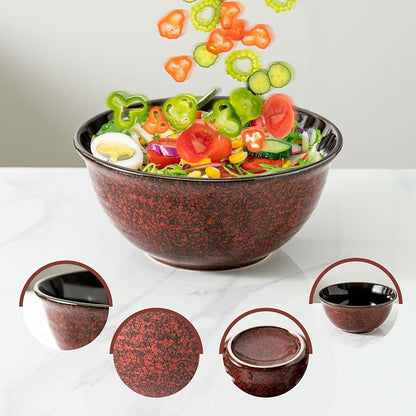 HASENSE Ceramic Mixing Bowls, Large Serving Dishes Set of 3 - Image 3