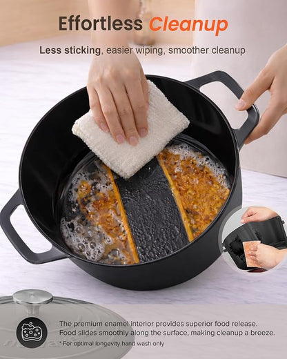 Nuwave 6QT Healthy Enameled Cast Iron Dutch Oven Pot - Image 8