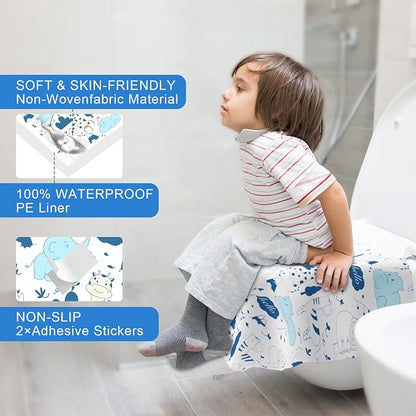 20 PCS Disposable Toilet Seat Covers, Extra Large Portable Potty Seat Covers - Image 2