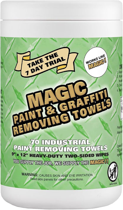 Magic Heavy Duty Paint & Graffiti Removing Wipes by ZenexInternational