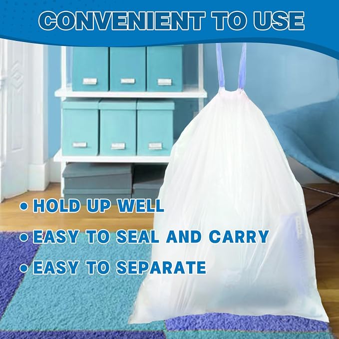 1.2 Gallon Mini Trash Bags Drawstring - Image 4